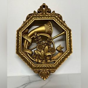 Vintage Homco horn wall hanging